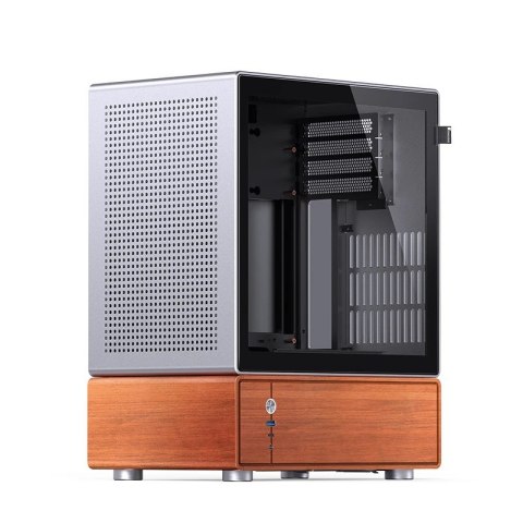 Jonsbo Obudowa PC Jonsbo T7, Midi-Tower, mATX, Szkło Hartowane - srebrne