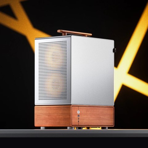 Jonsbo Obudowa PC Jonsbo T7, Midi-Tower, mATX, Szkło Hartowane - srebrne