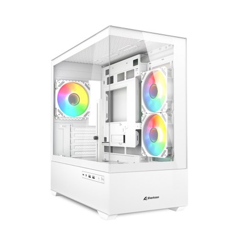 Sharkoon Etui do komputera Sharkoon MK6 RGB Micro-ATX 1xGlass białe