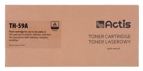 ACTIS Actis TH-59A Toner (zamiennik HP CF259A; Supreme; 3000 stron; czarny) z chipem monitorującym poziom tonera. Zalecamy wyłączenie 