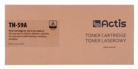 ACTIS Actis TH-59A Toner (zamiennik HP CF259A; Supreme; 3000 stron; czarny) z chipem monitorującym poziom tonera. Zalecamy wyłączenie 