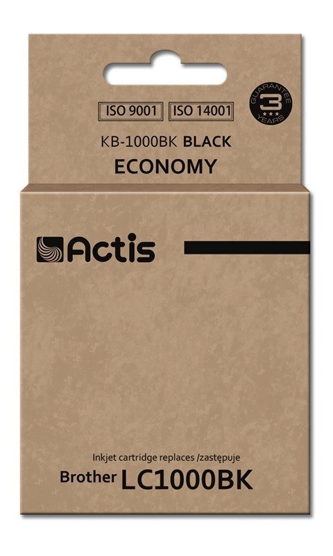 ACTIS Actis KB-1000BK Tusz (zamiennik Brother LC1000BK/LC970BK; Standard; 36 ml; czarny)
