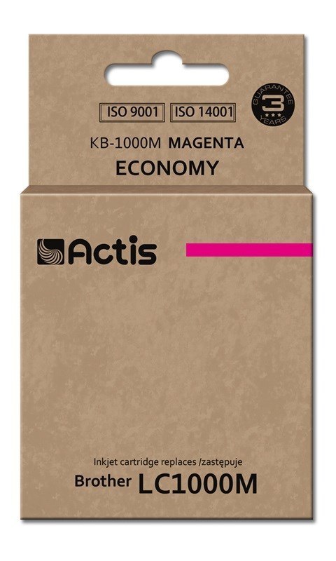 ACTIS Actis KB-1000M Tusz (zamiennik Brother LC1000M/LC970M; Standard; 36 ml; czerwony)