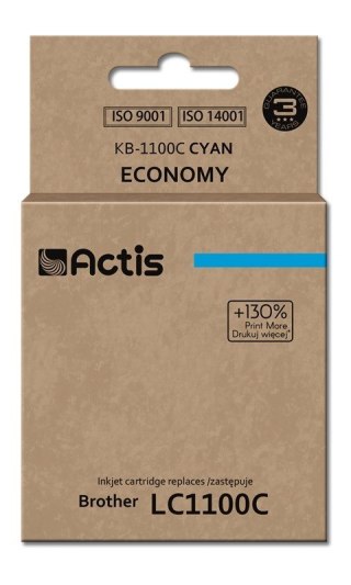 ACTIS Actis KB-1100C Tusz (zamiennik Brother LC1100C/980C; Standard; 19 ml; niebieski)