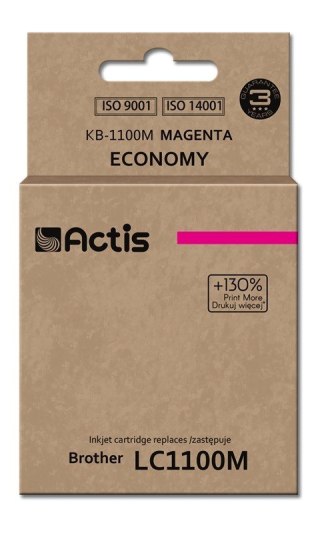 ACTIS Actis KB-1100M Tusz (zamiennik Brother LC1100M/980M; Standard; 19 ml; czerwony)