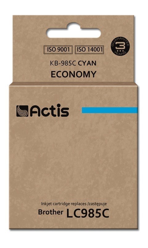 ACTIS Actis KB-985C Tusz (zamiennik Brother LC985C; Standard; 19,5 ml; niebieski)