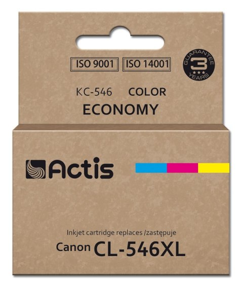 ACTIS Actis KC-546 Tusz (zamiennik Canon CL-546XL; Supreme; 15 ml; 180 stron; czerwony, niebieski, żółty).