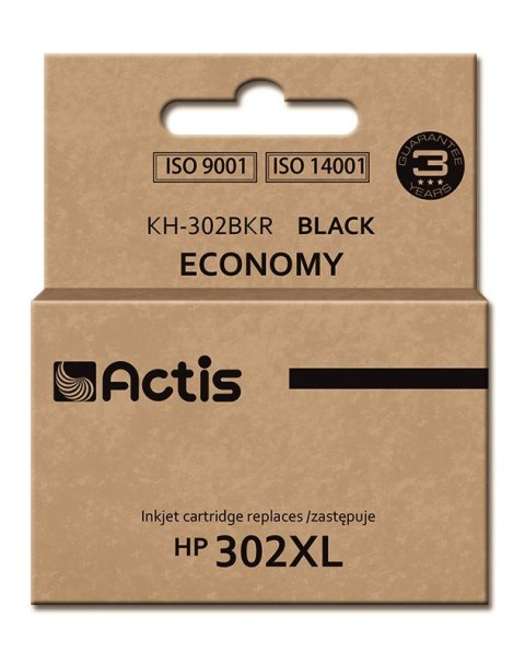 ACTIS Actis KH-302BKR Tusz (zamiennik HP 302XL F6U68AE; Premium; 15 ml; czarny)