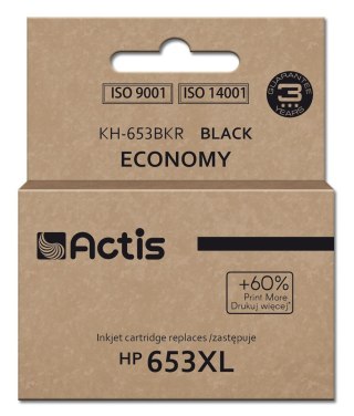 ACTIS Actis KH-653BKR Tusz (zamiennik HP 653XL 3YM75AE; Premium; 20ml; 575 stron; czarny)
