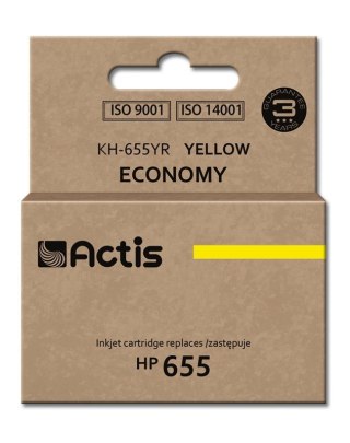 ACTIS Actis KH-655YR Tusz (zamiennik HP 655 CZ112AE; Standard; 12 ml; żółty)