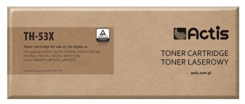 ACTIS Actis TH-53X Toner (zamiennik HP 53X Q7553X, Canon CRG-715H; Standard; 7000 stron; czarny)