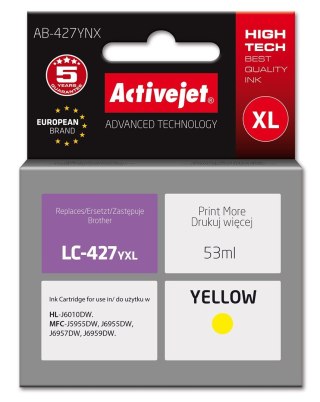 Activejet Activejet AB-427YNX Tusz (zamiennik Brother LC-427YXL; Supreme; 53 ml; żółty)