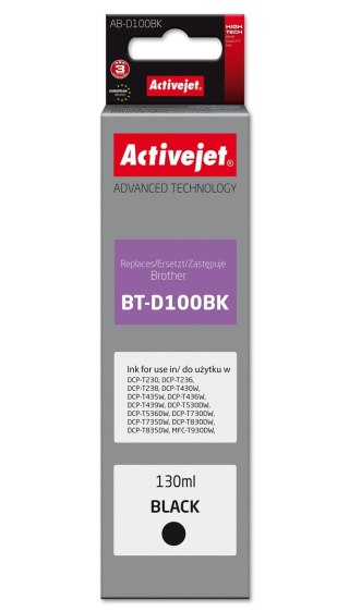 Activejet Activejet AB-D100Bk Buteleczka z tuszem z atramentem (zamiennik Brother BT-D100BK; Supreme; 130 ml; czarny)