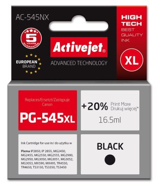 Activejet Activejet AC-545NX Tusz (zamiennik Canon PG-545XL; Supreme; 16,5ml; czarny)
