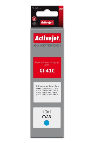Activejet Activejet AC-G41C Buteleczka z tuszem z atramentem (zamiennik Canon GI-41C 4543C001; Supreme; 70 ml; niebieski)