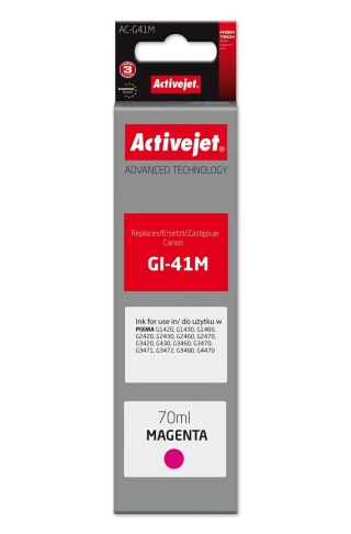 Activejet Activejet AC-G41M Buteleczka z tuszem z atramentem (zamiennik Canon GI-41M 4544C001; Supreme; 70 ml; czerwony)