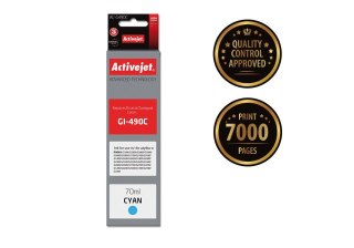 Activejet Activejet AC-G490C Tusz (zamiennik Canon GI-490C; Supreme; 70 ml; 7000 stron, niebieski)