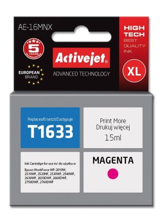 Activejet Activejet AE-16MNX Tusz (zamiennik Epson 16XL T1633; Supreme; 15 ml; czerwony)