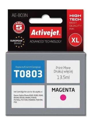 Activejet Activejet AE-803N Tusz (zamiennik Epson T0803; Supreme; 13,5 ml; czerwony)