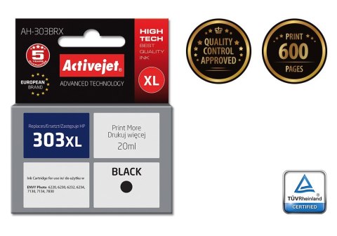 Activejet Activejet AH-303BRX Tusz (zamiennik HP 303XL T6N04AE; Premium; 20ml; czarny)