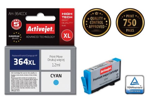 Activejet Activejet AH-364CCX Tusz (zamiennik HP 364XL CB323EE; Premium; 12 ml; niebieski)