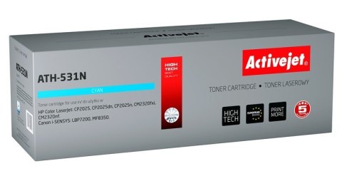 Activejet Activejet ATH-531N Toner (zamiennik HP 304A CC531A, Canon CRG-718C; Supreme; 2900 stron; niebieski)
