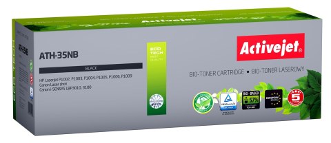 Activejet BIO Activejet ATH-35NB Toner (zamiennik HP 35A CB435A, Canon CRG-712; Supreme; 1800 stron; czarny). ECO Toner. Proszek w tonerze