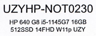 Hewlett-Packard HP ProBook 640 G8 i5-1145G7 16GB 512GB SSD 14" FHD Win11pro + zasilacz UŻYWANY