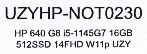 Hewlett-Packard HP ProBook 640 G8 i5-1145G7 16GB 512GB SSD 14" FHD Win11pro + zasilacz UŻYWANY