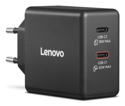 Lenovo Ładowarka sieciowa Lenovo G0A6065BEU GaN 2x USB-C 65W czarna