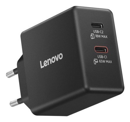 Lenovo Ładowarka sieciowa Lenovo G0A6065BEU GaN 2x USB-C 65W czarna