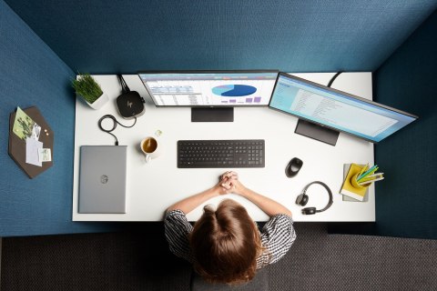 Hewlett-Packard Stacja dokująca + zasilacz HP USB-C Dock G5 100W czarna 5TW10AA