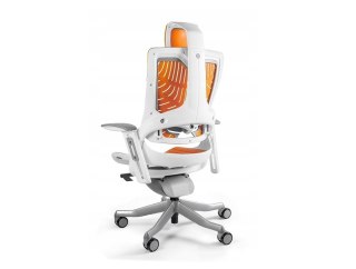 UNIQUE Fotel biurowy Wau 2 TPE-12 elastomer mango/biały
