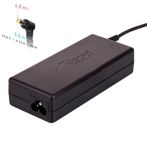 Akyga Zasilacz sieciowy Akyga AK-ND-12 do notebooka Acer (19 V; 4,74 A; 90W; 5.5 mm x 1.7 mm)
