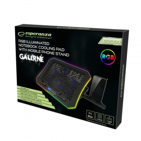 Esperanza ESPERANZA PODSTAWKA CHŁODZĄCA GAMING Z PODSTAWKĄ NA TELEFON RGB GALERNE EGC109