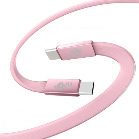 TB Kabel USB C - USB C 1m płaski pudrowy róż