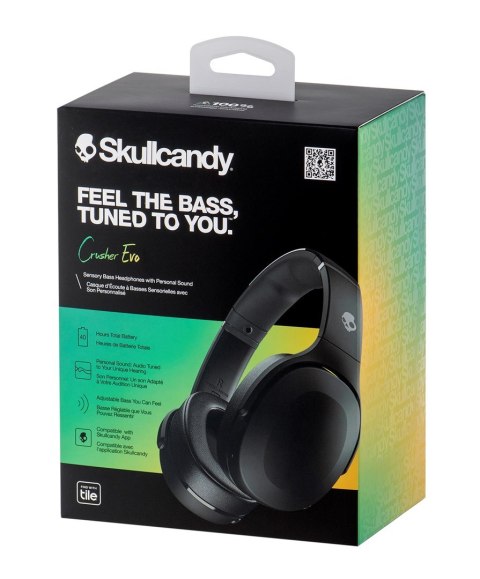 Skullcandy Słuchawki bezprzewodowe nauszne SKULLCANDY Crusher Evo Wireless True Black