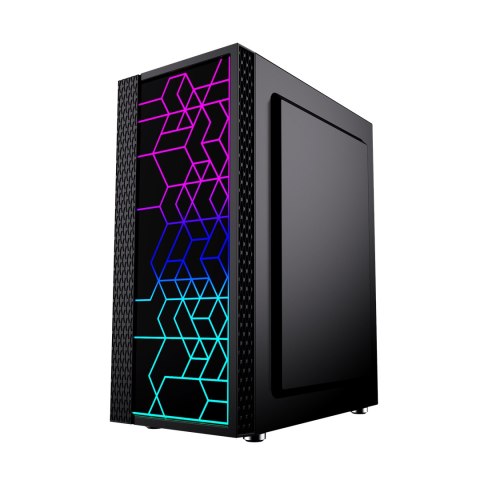 GEMBIRD GEMBIRD OBUDOWA FORNAX 2500 MIDI-TOWER (1X USB 3.0, 2X USB 2.0, HD AUDIO, SZKLANY PANEL BOCZNY) CZARNA