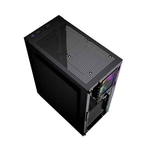 GEMBIRD GEMBIRD OBUDOWA FORNAX 2500 MIDI-TOWER (1X USB 3.0, 2X USB 2.0, HD AUDIO, SZKLANY PANEL BOCZNY) CZARNA