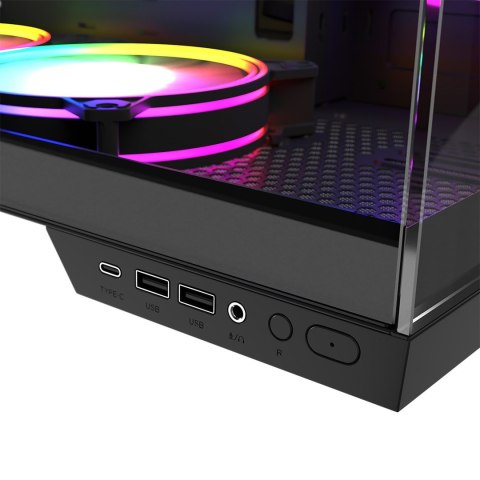 MODECOM MODECOM OBUDOWA VOLCANO PANORAMA APEX ARGB 3F MIDI BLACK