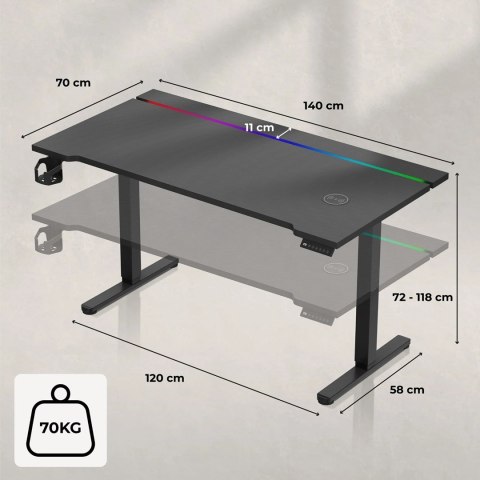 Huzaro Biurko gamingowe Huzaro Hero 8.7 RGB