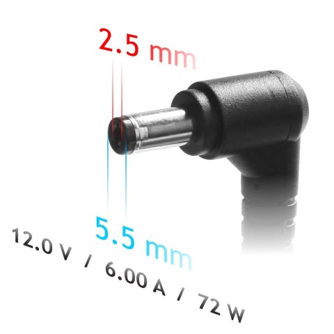 Akyga Zasilacz sieciowy Akyga AK-ND-28 do notebooka Acer (12 V; 6,0 A; 72W; 5.5 mm x 2.5 mm)