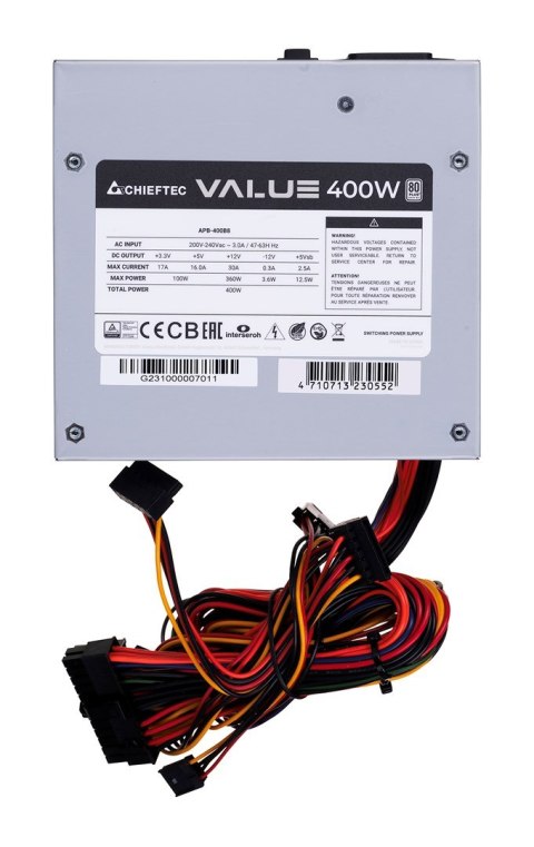 Chieftec ZASILACZ CHIEFTEC SERIA VALUE APB-400B8 400W