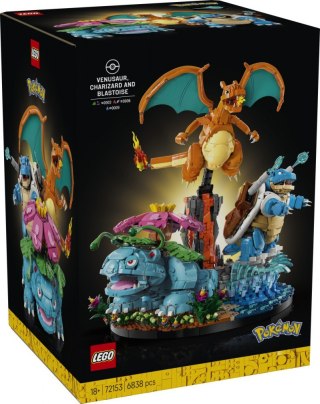 LEGO Klocki Pokemon 72153 Venusaur, Charizard i Blastoise