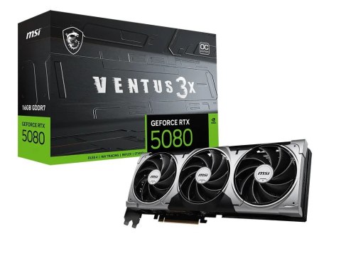 MSI Karta graf. MSI RTX 5080 16G VENTUS 3X OC BLACK