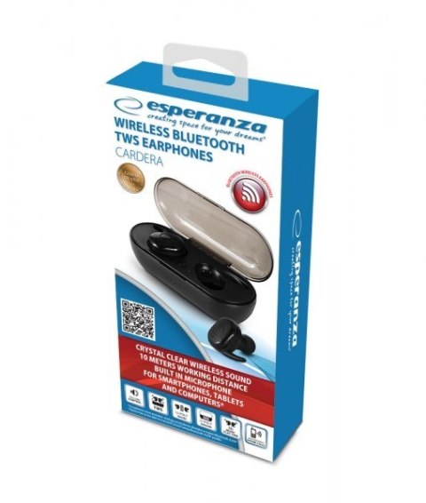 Esperanza ESPERANZA SŁUCHAWKI DOUSZNE BLUETOOTH TWS CARDERA EH225K