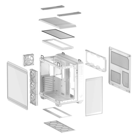 ASUS Obudowa Asus TUF GAMING GT502 HORIZON TG ARGB WHITE