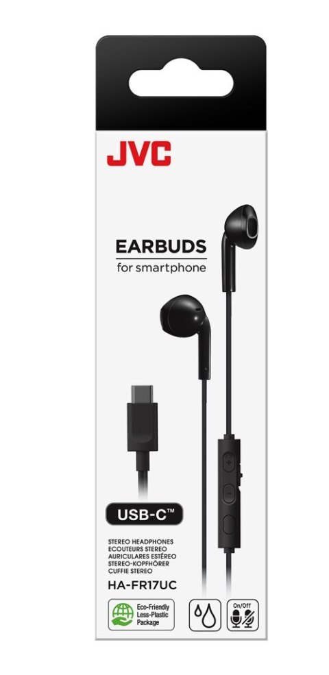 JVC Słuchawki douszne JVC HA-FR17UC USB-C Czarne
