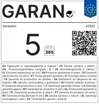 Verbatim DVD+R 16x 4.7GB 100P CB 43551
