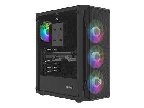 FURY FURY OBUDOWA KOMPUTEROWA FURY SHOBO SH4F RGB MIDI Z OKNEM CZARNA